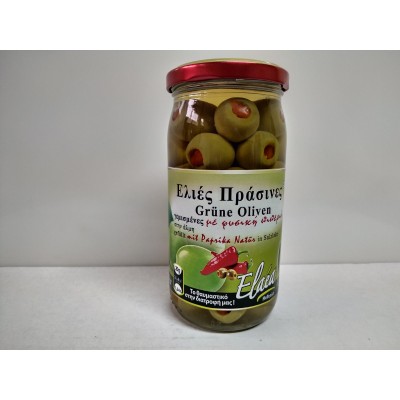 Green Olives Pepper ELAEA 215gr.
