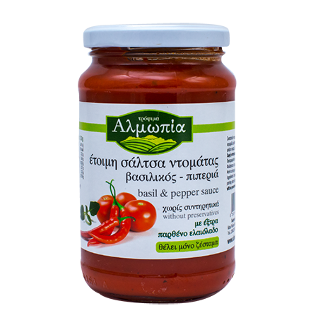 Έτοιμη Σάλτσα Θυμάρι - Βασιλικός ΑΛΜΩΠΙΑ 360γρ.
