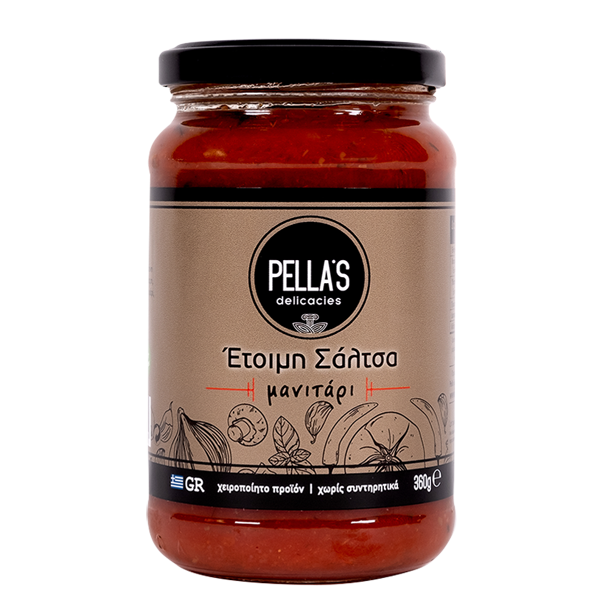 Έτοιμη Σάλτσα Με Μανιτάρι PELLA'S 360γρ.